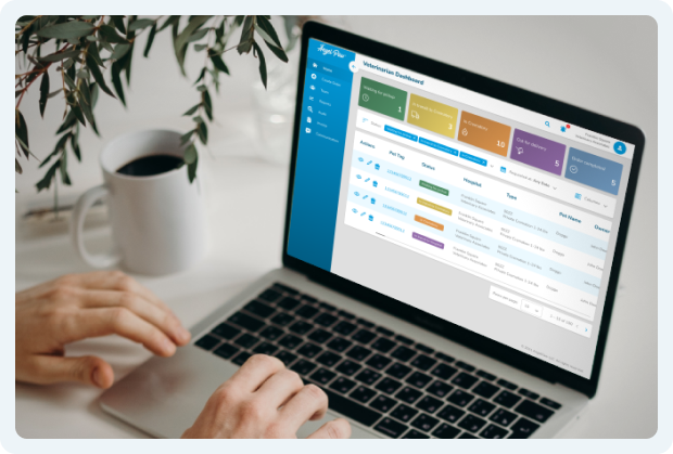 Angelpaw pet aftercare platform shown on a laptop